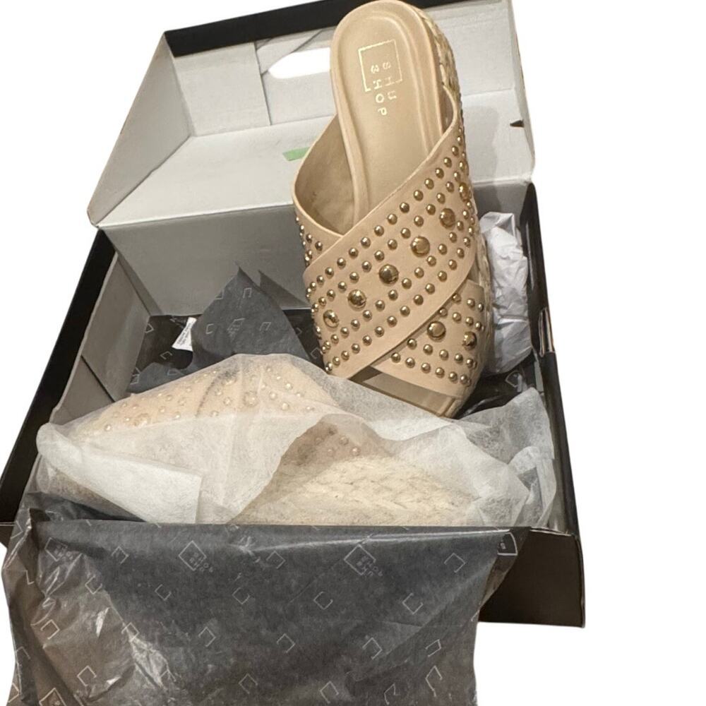 SHUSHOP Women's Beige Kaia Platform Sandals Size 8 NWT - Picture 9 of 11